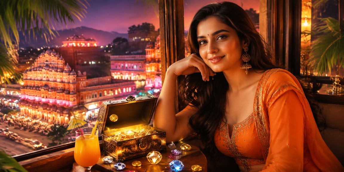 User browsing casino app interface at beach in Jaipur